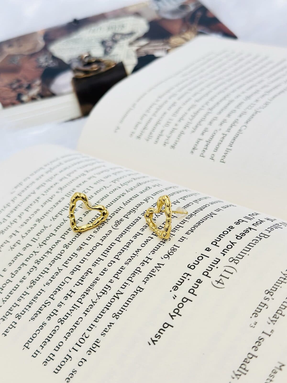 Golden Bubble Heart Earrings