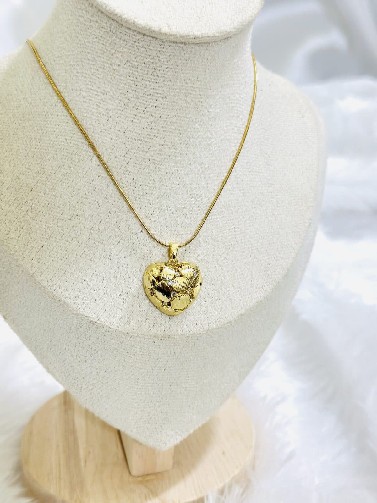 Anti Tarnish Floral Heart Necklace