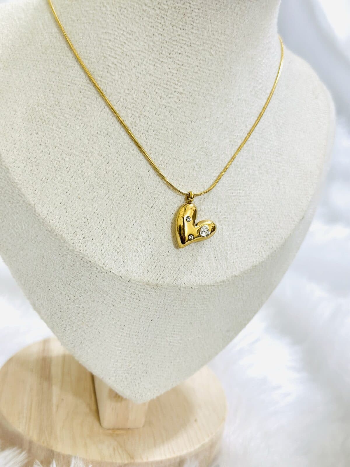 Anti tarnish Golden Glow Heart Pendant