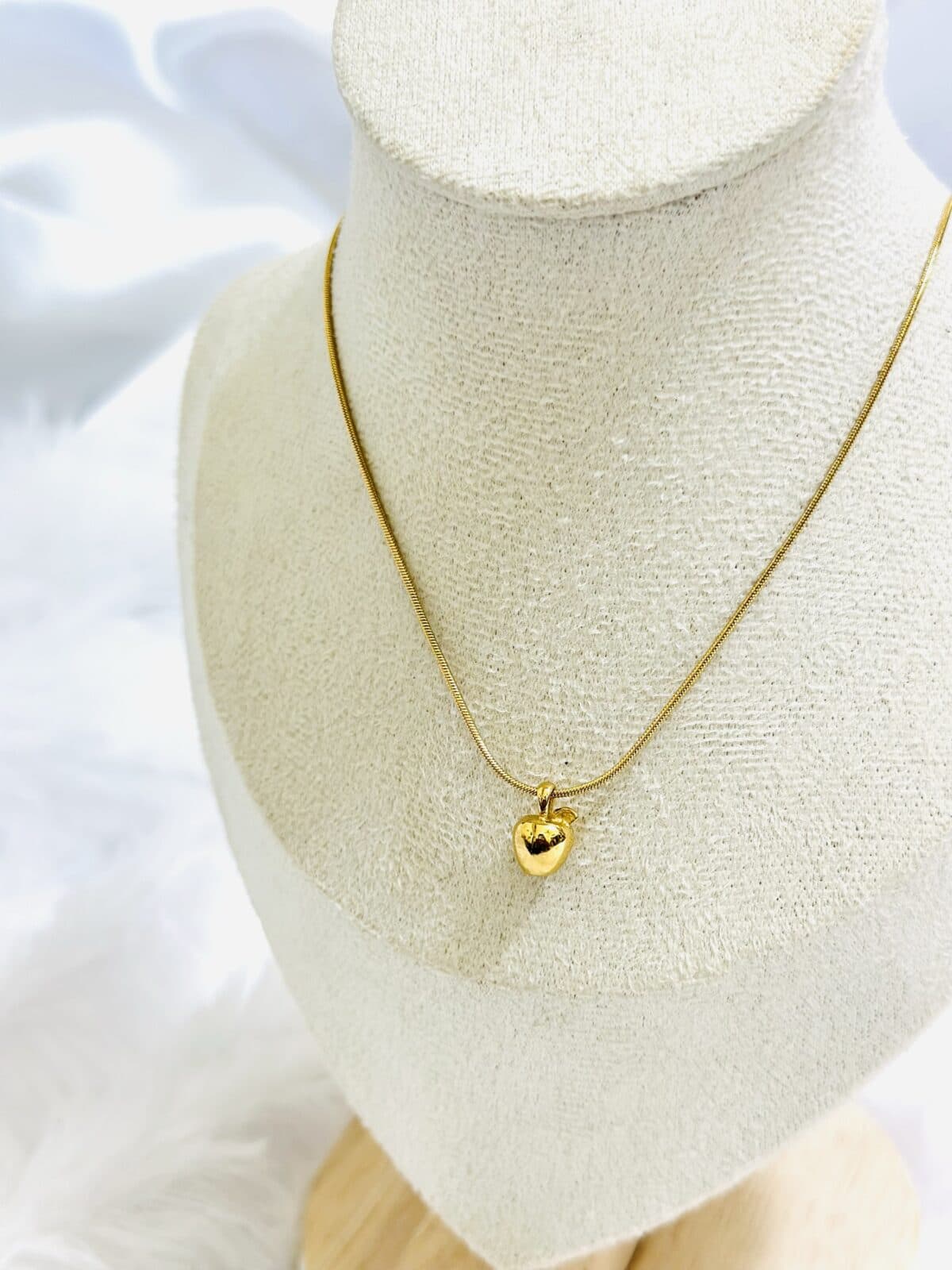 Anti Tarnish Mini Puffy Apple Necklace