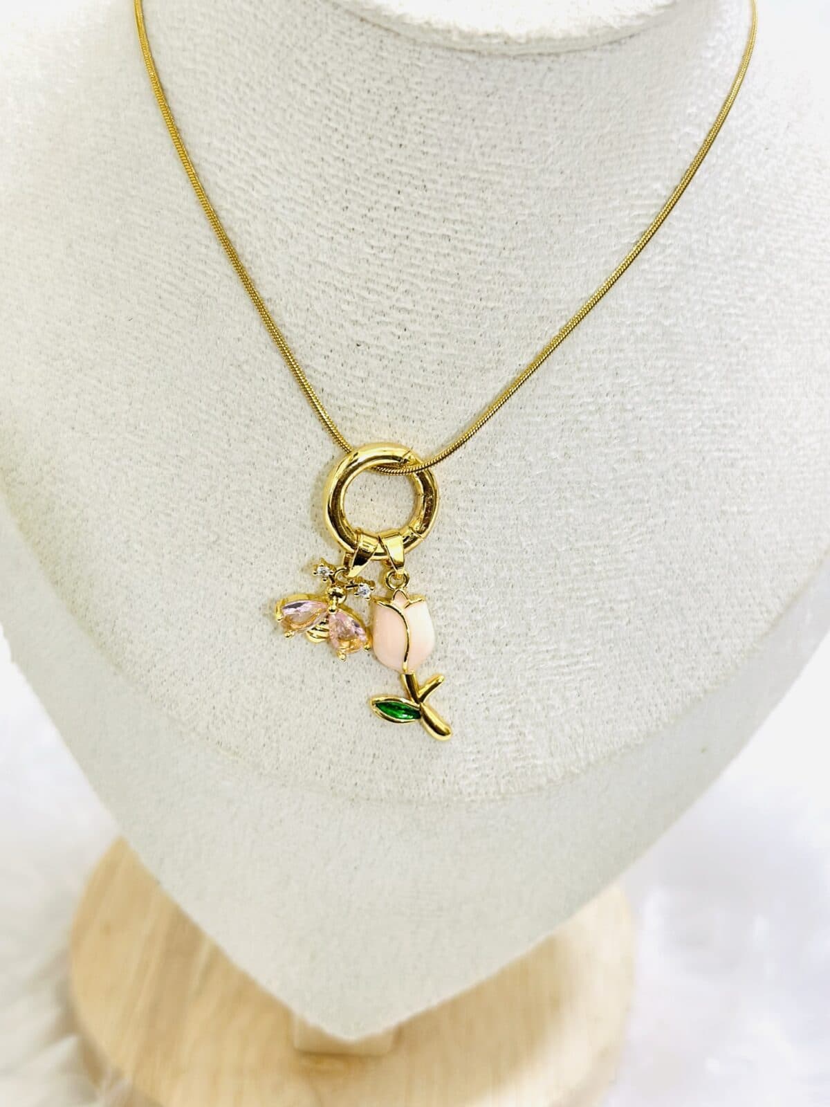 Anti Tarnish Garden Charm Necklace
